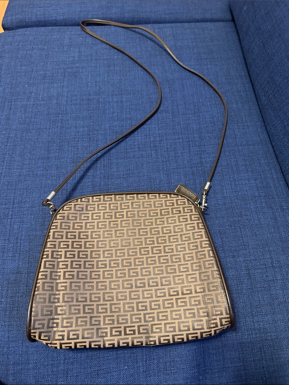 Source Unknown Brown Patterned Crossbody Bag